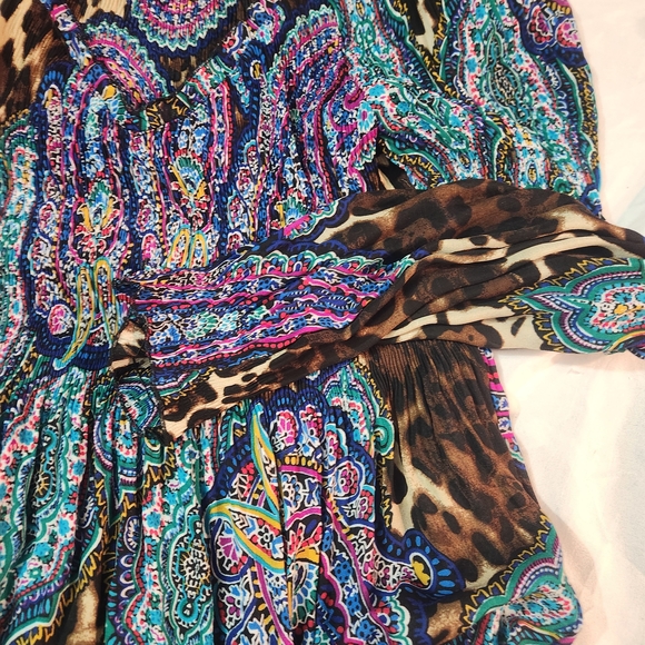 Sunny Leigh Multicolor Paisley and Leopard Blouse - Picture 11 of 14